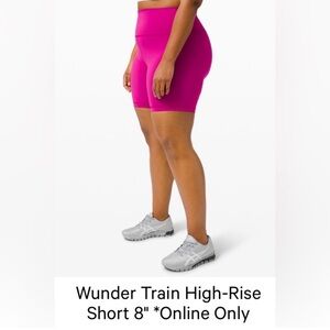 LULULEMON BIKER SHORTS Ripened Raspberry Pink